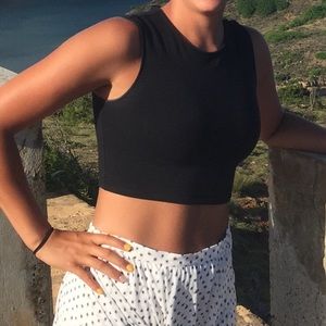 Black crop top